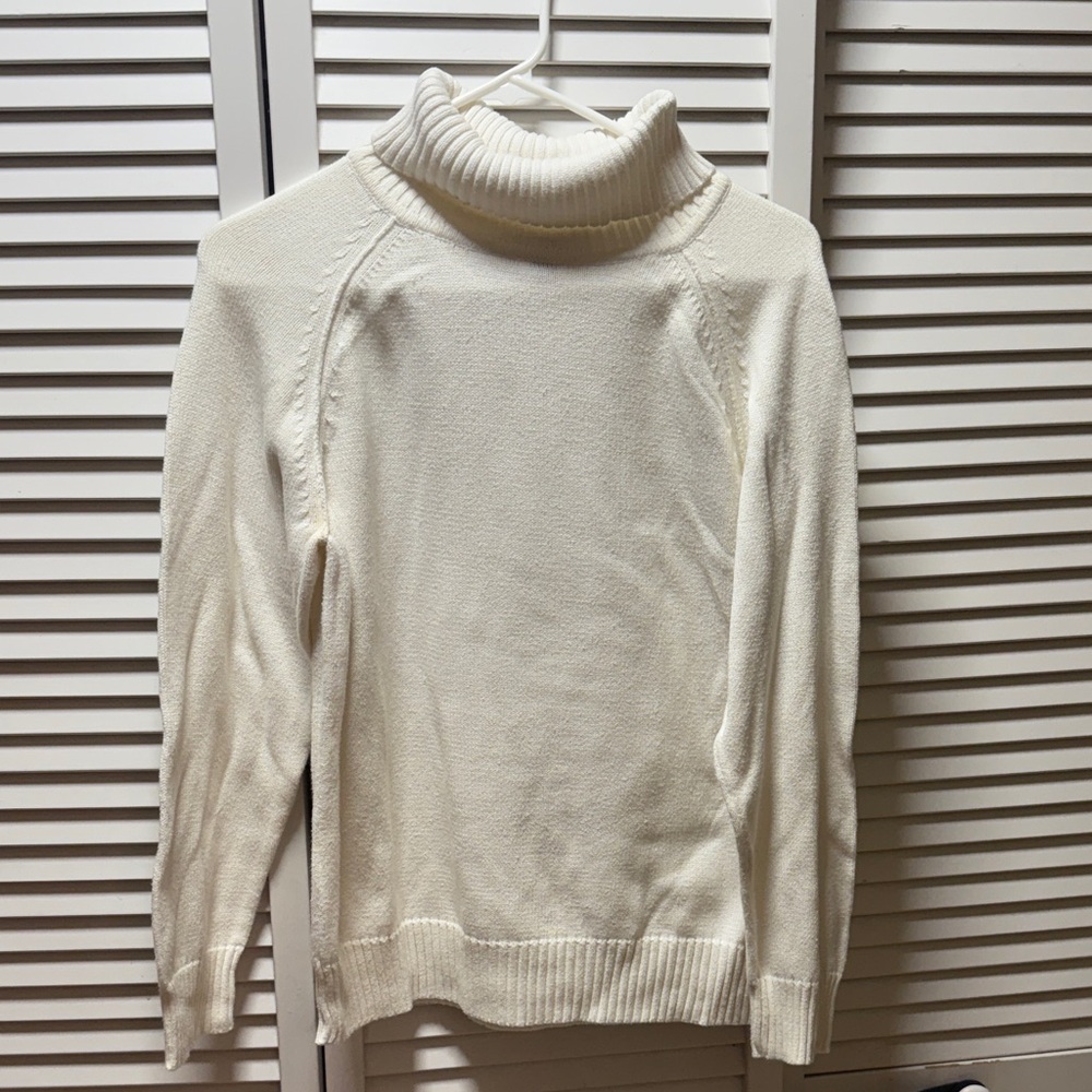 Karen Scott Men's Ivory Turtleneck Sweater